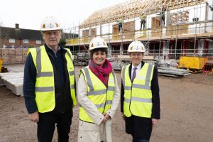 Cllr Ian Courts, Cllr Karen Grinsell and Mayor Andy Street pictured on the Mountfort site