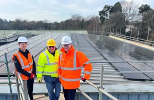 Caption: (Left to right) Jacob Harley-Beckett: General Manager - Tudor Grange Leisure Centre, Councillor Andy Mackiewicz: Solihull Council - Portfolio Holder for Climate Change and Planning, Simon Jones: Regional Manager - Vital Energi