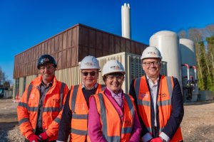 Left to right in image: Dave Pardoe - Vital Energi Contracts Manager, Cllr Andy Mackiewicz - Cabinet Member for Climate Change and Planning, Cllr Karen Grinsell - Leader of Solihull Council, Simon Jones – Vital Energi Regional Manager